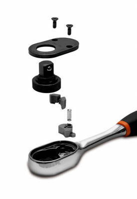 Grzechotka dwukierunkowa 1/4&quot;, 72 zębowa obracana w skokach co 5° BAHCO
