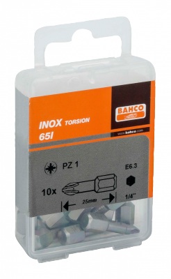 Końcówki obrotowe Pozidriv 1/4&quot;, 25 mm, 10 szt. BAHCO