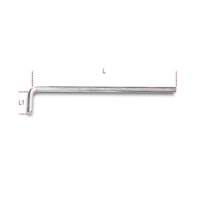 Klucz trzpieniowy imbusowy kątowy długi chromowany 2 mm, 96LC Beta