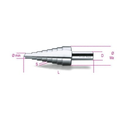 Wiertło stożkowe stopniowe HSS 12-20 mm, długość 85 mm, 425 Beta