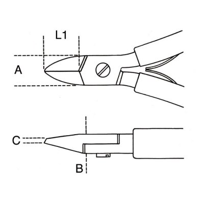 Szczypce tnące boczne dla elektroników 120 mm, 1183BM Beta