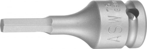 Udarowa nasadka wkretakowa 3/8&quot; do srub z lbem z gniazdem 6-kat.6mm ASW