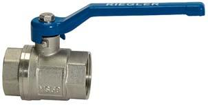 Kurek kulowy valve line uchwyt dzwigniowy wewn./wewn. G1/2&quot; PN25, mosiadz, RIEGLER