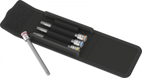 Zest.nasadek wkretak. z funkcja przytrzymywania1/4&quot; Torx 25-T40x100mm 4-czesciowy Wera