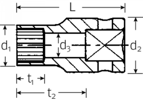 Nasadka 1/4&quot; SPLINE-DR 7/32&quot;=7 STAHLWILLE