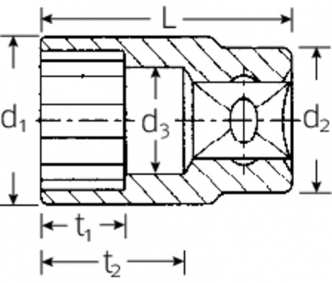 Nasadka 3/8&quot; 9mm, 12-kątna, krótka STAHLWILLE