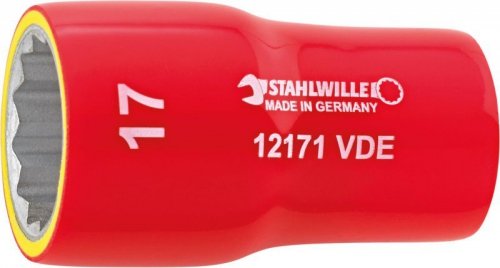 Nasadka 3/8&quot; 17mm, 12-kątna, krótka, izolowana 1000V VDE STAHLWILLE