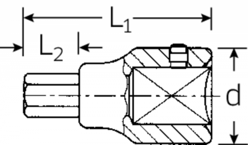 Nasadka INHEX 1&quot; 14mm STAHLWILLE