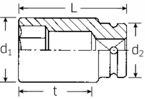 Nasadka 3/4&quot; IMPACT 30mm, 6-kątna, krótka STAHLWILLE