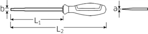 Wkrętak płaski 1,2x8,0x175mm, VDE/1000V, DRALL+ STAHLWILLE