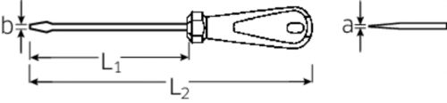 Wkrętak płaski 1,6x8,0x175mm 3K DRALL STAHLWILLE