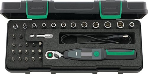 Zestaw narzędzi 1/4&quot; z kluczem dynamometr. 1 - 20 Nm  SENSOTORK 701, 33 elem., w walizce ABS STAHLWILLE