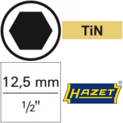 Nasadka wkrętakowa 1/2&quot; 6-kątna z kulką, 11x100mm, 986L-11 HAZET