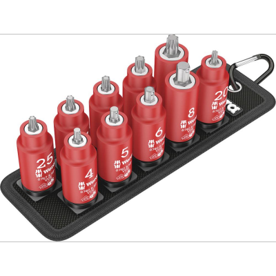 Zest.wkrętak.końców.wym. 3/8&quot; VDE T20-45 i do śrub z gniaz. 6-kąt. 4–8mm Wera