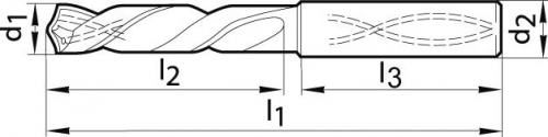 Wiertlo kret.krotk.DIN338HSS,typ N, chwyt cylindr.3,40mm GÜHRING
