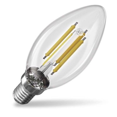 Żarówka LED Filament świeczka  A CLASS/ E14 / 3,8 W (60 W) / 806 lm / neutralna biel