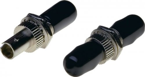 Adapter ST MM simplex metalowy okrągły czarny rękaw ceramiczny