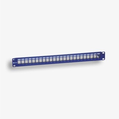 Panel 19&quot; 24xRJ45 STP (1U) do gniazd beznarzędziowych, ekranowany, nieuzbrojony, z półką