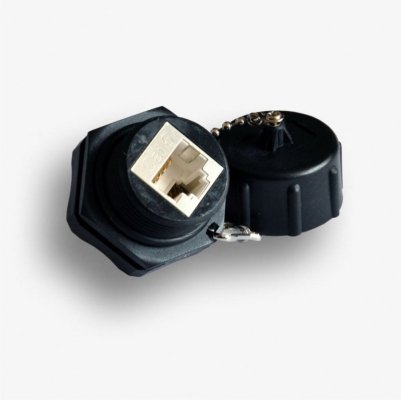 Gniazdo przemysłowe STP RJ45 kat.6 keystone (110), czarne