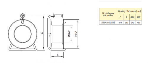 Przedłużacz 30m 1x32/5 1x16/5 2x250V SOLID LINE B.1142-30 Pawbol