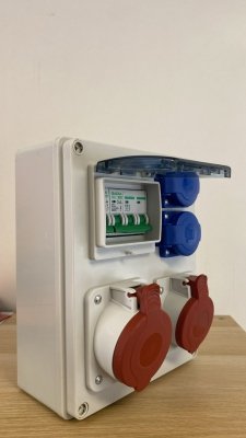 Rozdzielnica budowlana erbetka z zabezpieczeniami R-BOX 240 4S B.1701BRZ_10 Pawbol