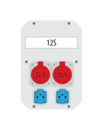 Rozdzielnica 12S, 2x32/5, 2x250V, IP65 (B.18.1602-3)
