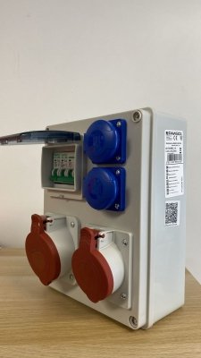 Rozdzielnica budowlana erbetka z zabezpieczeniami R-BOX 240 4S B.1701BRZ_10 Pawbol