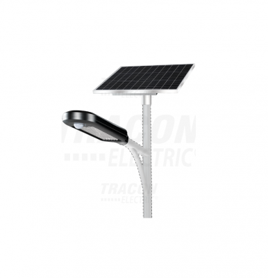Uliczna oprawa solarna z regulowanym panelem 40W, 4000K, 5200lm, IP65, 12,8V/15000 mAh LiFePO4 (LSLSB40W)