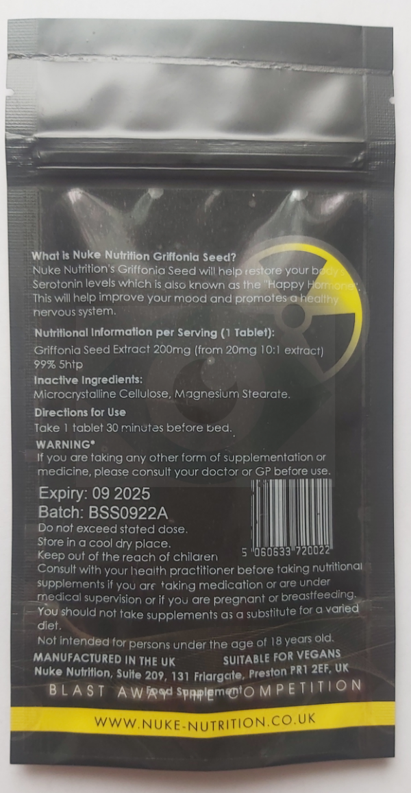 5-HTP 5HTP 200mg 180 tabletek sen stres depresja - 5-Hydroxtryptophan