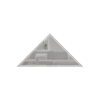 Płytka fazowana lustro srebrne trójkąt 200mm x 200mm (przekątna 282,8mm)