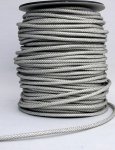 Kabel w oplocie metalowym przewód 2x0,75 Duna biała