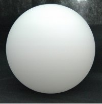 Klosz szklany kula 30cm biały mat otwór 8cm 