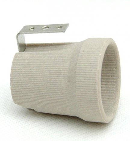 2x oprawka żarówki E27 ceramiczna ze wspornikiem