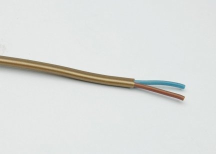 3m przewód kabel elektryczny płaski złoty 2x0,75 OMYp
