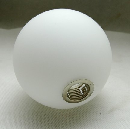 Klosz szklany kula G9 biały mat 10cm,otwór 2cm