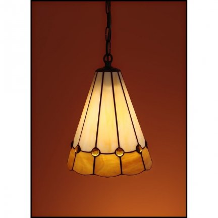 Lampa żyrandol zwis witraż BURSZTYN 20cm