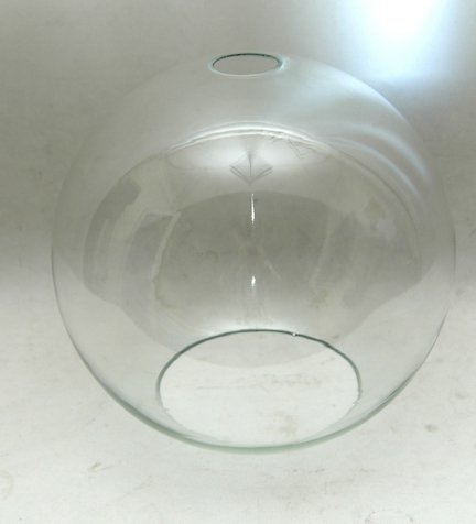 Klosz szklany kula otwarta 30cm otwór dolny 16cm