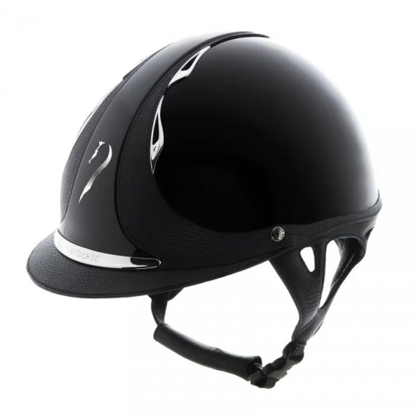 Kask Antares Premium Glossy Eclipse Czarny- standardowy daszek