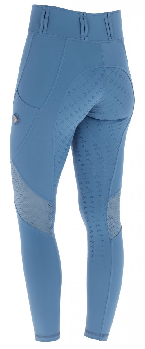 Letnie Leginsy / Breginsy Jeździeckie z pełnym Silikonowym Lejem - Covalliero SS2026 - smoked blue