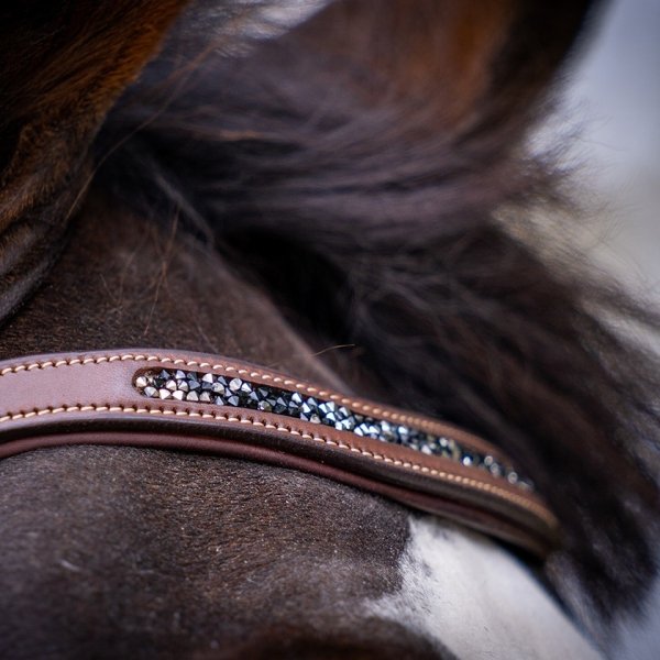 Naczółek ANTARES Precision Crystal - brązowy / czarny