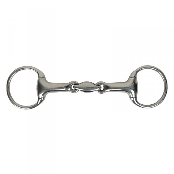 Wędzidło York puste oliwkowe podwójnie łamane 18 mm