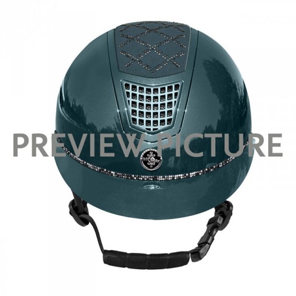 Kask z Szerokim Daszkiem Fair Play QUANTINUM 2.0 W-V SPOTLIGHT  SHINY SILVER ciemnozielony