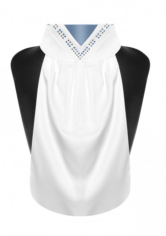 Plastron Fair Play FAVEN biało-jasnoniebieski