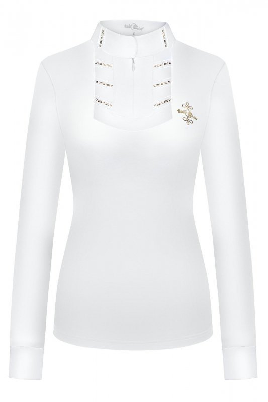 Koszulka konkursowa dł. ręk. Fair Play INGRID    LS VINTAGE GOLD biały