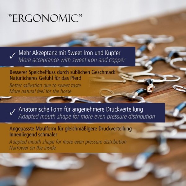 Wędzidło Oliwkowe Anatomiczne Kavalkade Ergonomic – Sweet Iron &amp; Lock Up