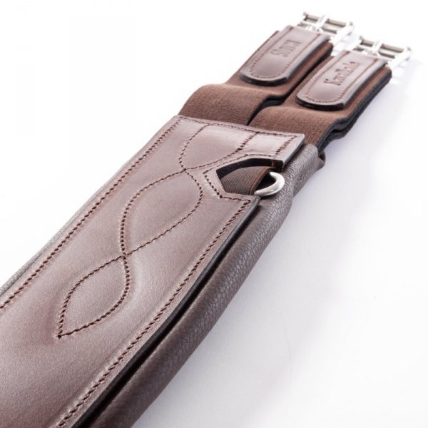 Popręg Anatomiczny Stabiliuzujący siodło - Kavalkade Atlas - skóra olejowana - brązowy