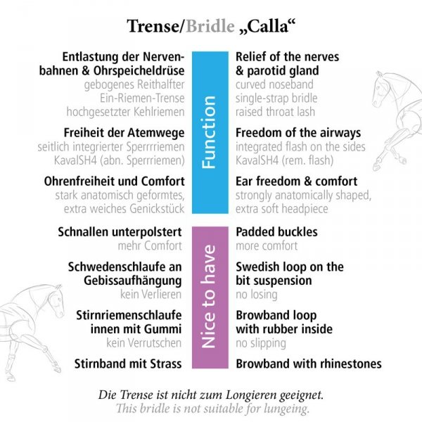 Ogłowie Anatomiczne Kavalkade CALLA - KavalSH4 - czarne