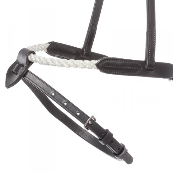 Nachrapnik Angielski z linką i odpinanym skośnikiem Kavalkade Cre8 - czarny