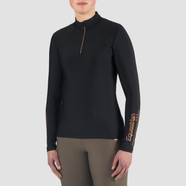 Koszulka Treningowa Longsleeve - Horka Luxury - czarny / rosegold