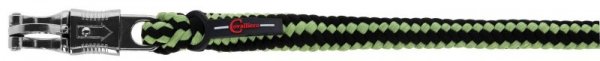 Uwiąz dla konia Hippo, bezpieczny karabińczyk, antracyt/jasnozielony, 200 cm, Covalliero